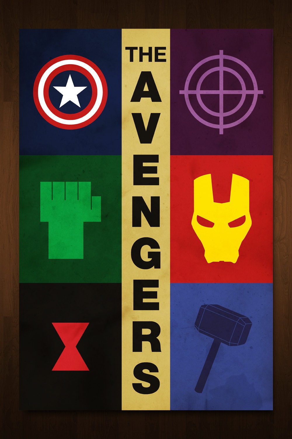 The Avengers Large Art Print - Poster Inspired by Comic Book and Film 'The Avengers' - 24"x36"