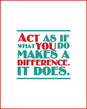 You Do make a Difference- 8x10 Typographical Print