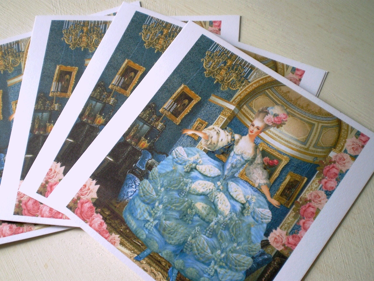 5 x Marie Antoinette Notecards plus envelopes