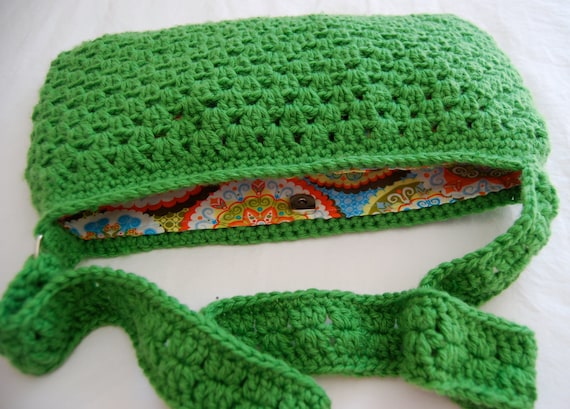 Crochet Pattern - Granny Stripe Messenger Bag