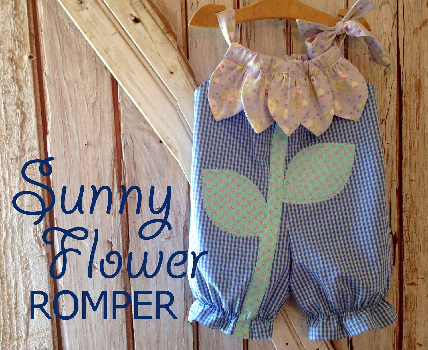 Sunny Flower - Pillowcase Romper Pattern. Girl Baby Toddler PDF Sewing Pattern. Easy Sew Sizes 1/2, 1, 2, 3, 4, 5, 6 included