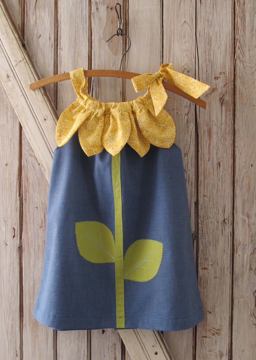 Sunny Flower Pillowcase Dress - Girl Sewing Pattern - PDF Pattern Tutorial Easy Sew Sizes 12m thru 10 included