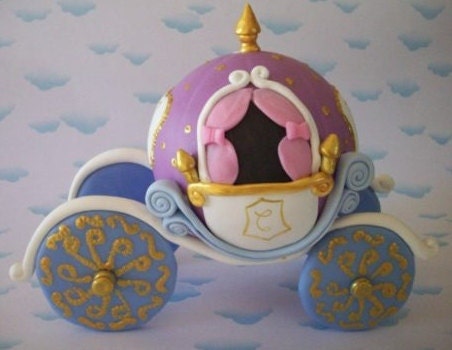 Edible Cinderella Carriage Cake Topper