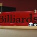 Billiards wood sign