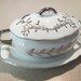 Vintage Lefton China 5722 25th Anniversary hand painted sugar bowl