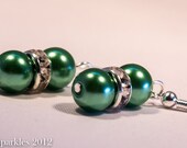 Green Pearl Earrings