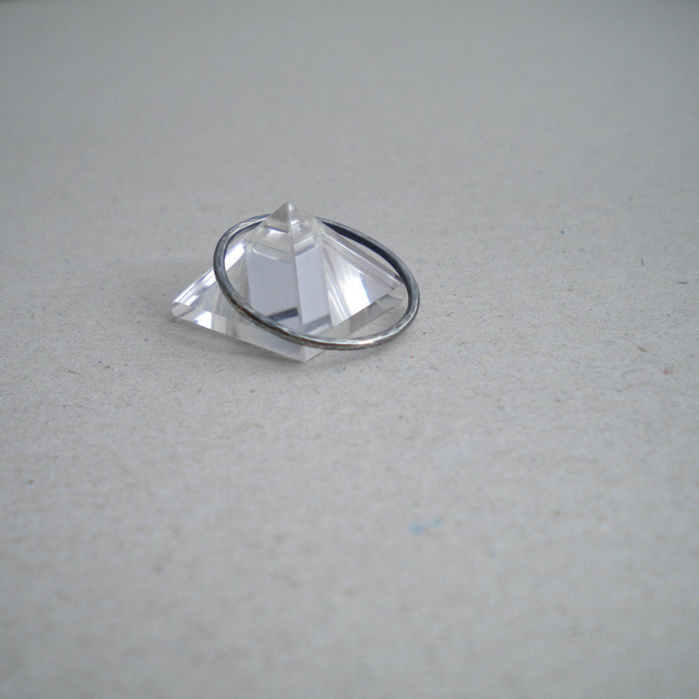 Minimalist, Sterling Silver, Slim Ring, Stacking Ring, Hammered, Oxidized Silver, Modern, Everyday Wear Ring, Made to Order
