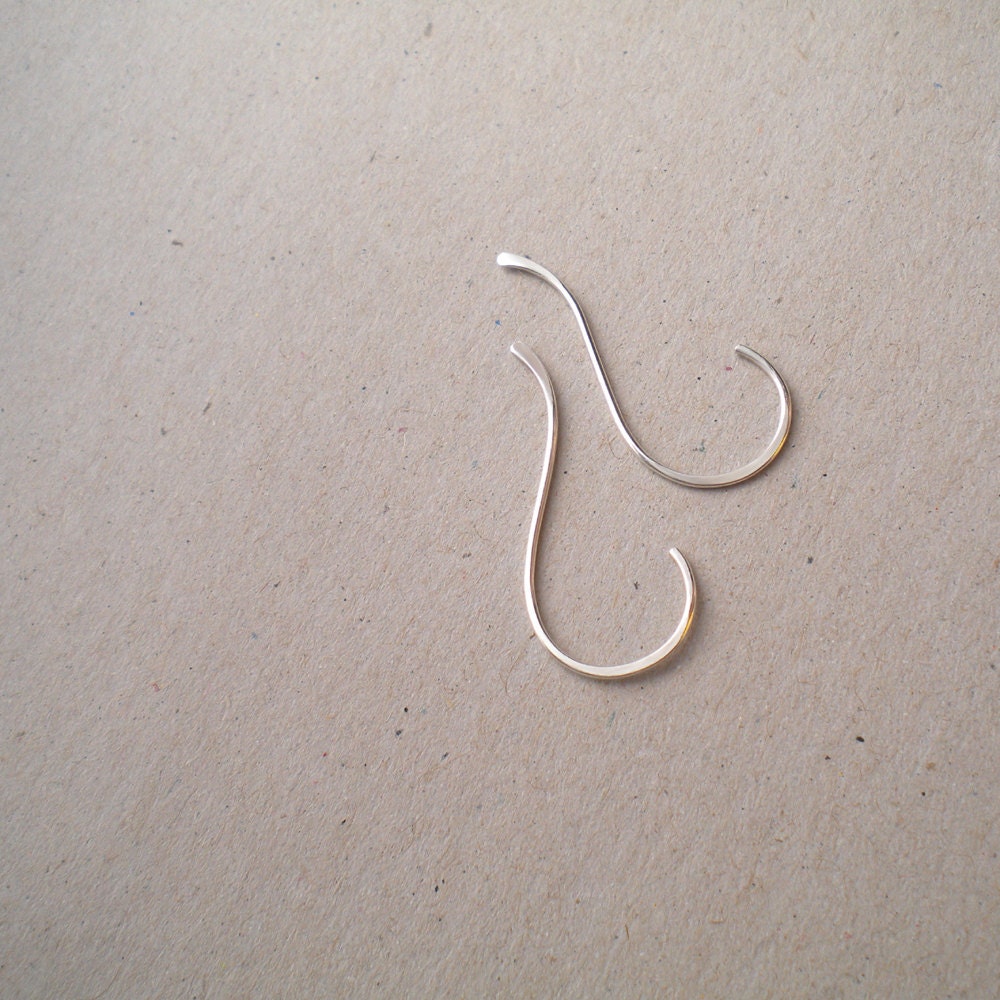 Silver Earrings, Sterling Silver Modern Earrings, Hammered, Bright or Oxidized Silver, Everyday Earrings, Made to Order