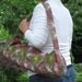 Yoga Mat Bag with Strap in Brown & Pink Modern Floral Print