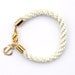Nautical White Rope Bracelet with Gold Anchor - Merriweather bracelet