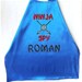 Boy's Cape, Embroidered Ninja Spy Personalized with Monogram Royal Blue