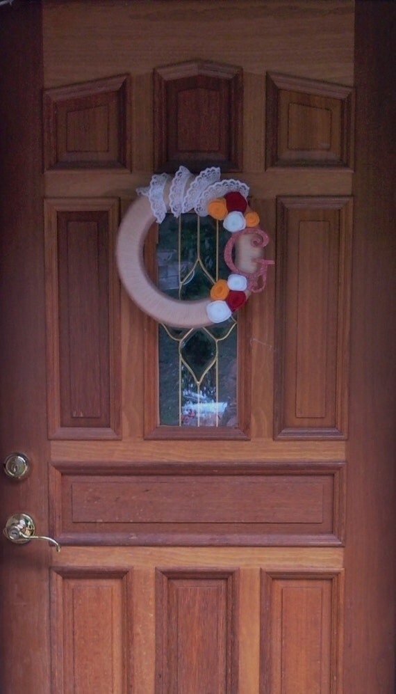 Personalized Yarn Wreath