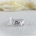 silver love ring with twisted ringband us size 5 - 9