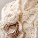 Scarf - Bridal Scarf - Shabby Chic - Antique Romance - Aged Ivory Cowl - Cream Beauty - Satin Flowers - pearls - OOAK