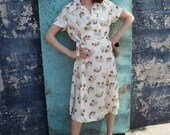 Vintage Acorn Dress with Matching Belt