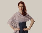 Purple Woven Lace Scarf