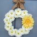 White and Yellow Daisy Wreath