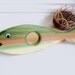 Folk Art Wooden Fish. Rainbow Trout Wall Hanging. Kitsch