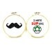 Mario Bros Mushroom - I Hate 1UPers Finished Cross Stitch Embroidery Hoop Art