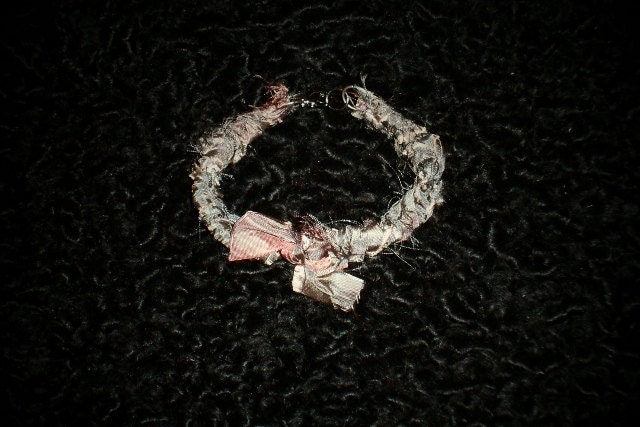 recycled silk satin bracelet beautiful coloring shabby chic