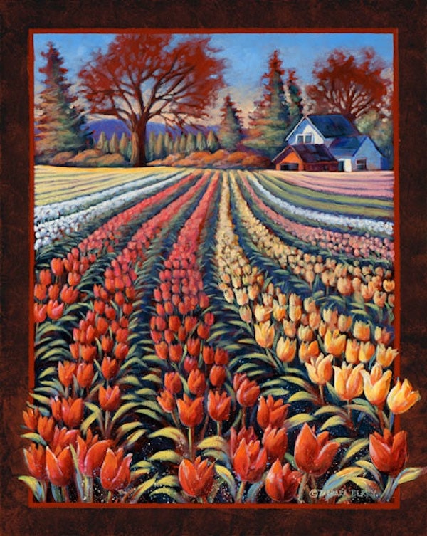 the "Rainbow Rows" Giclee' print 8x10 by Barbara Berry, Sisters, OR