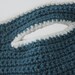 Blue crochet bag - daisy flower bag