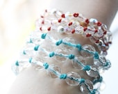 Crystal and Turquoise Leather Bracelet