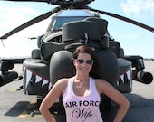 Air Force Wife-Racer Back Tank