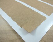 80 Small Rectangularl Kraft Stickers Labels - 1.75" long x 0.5" wide - Return Address Label