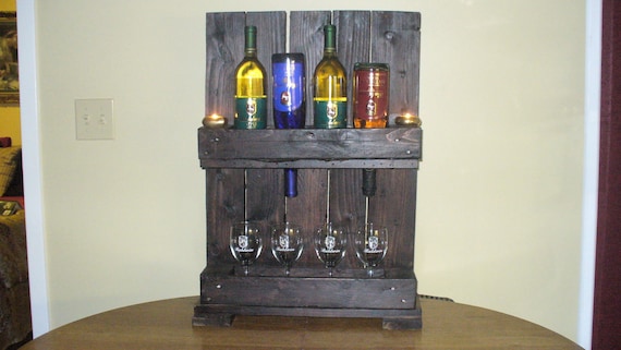 De madera rústica Wine Rack 28 "X18" X7 "