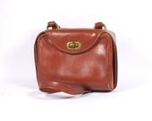 Vintage brown leather bag - TheRetroBottega
