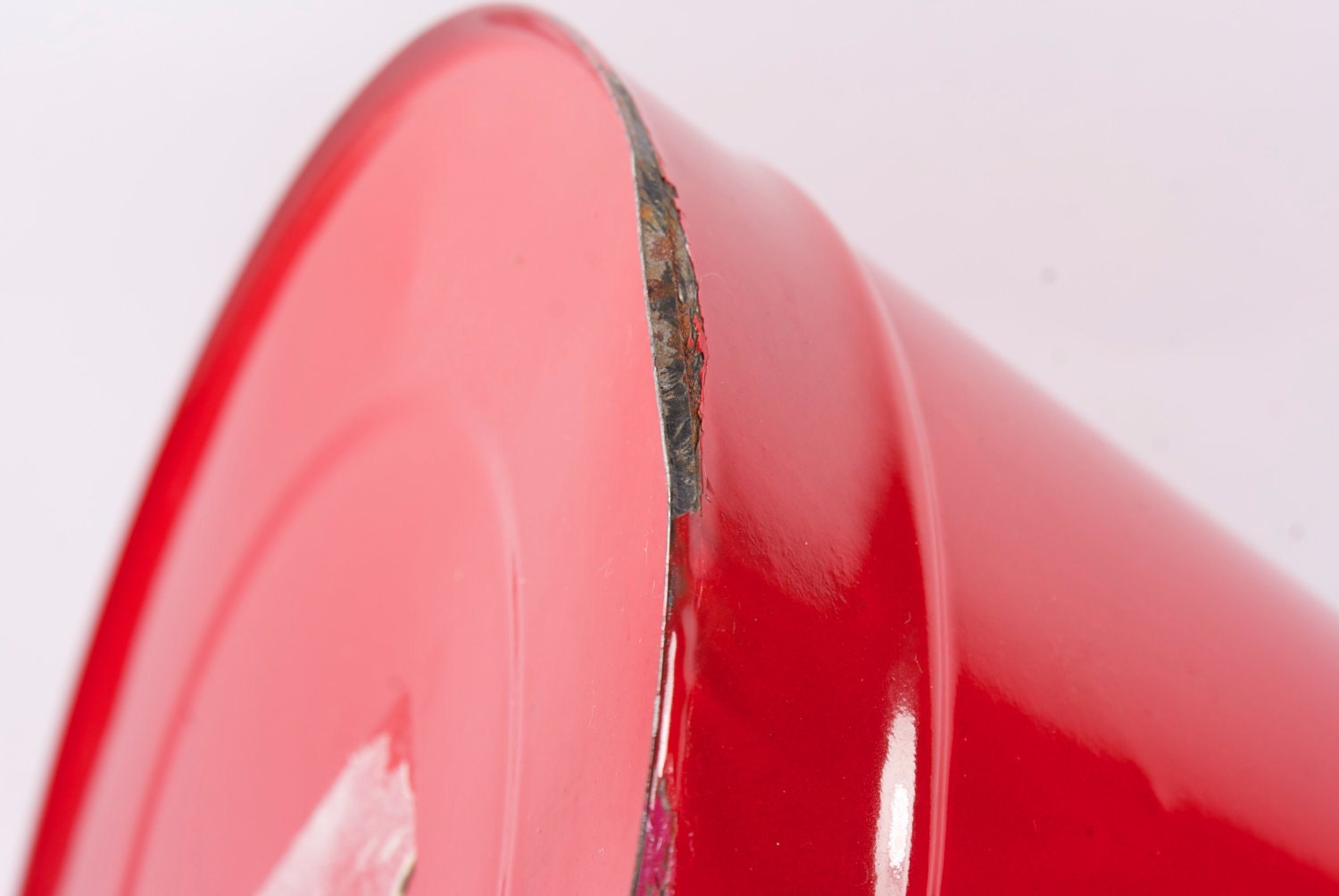 Retro tin red pitcher