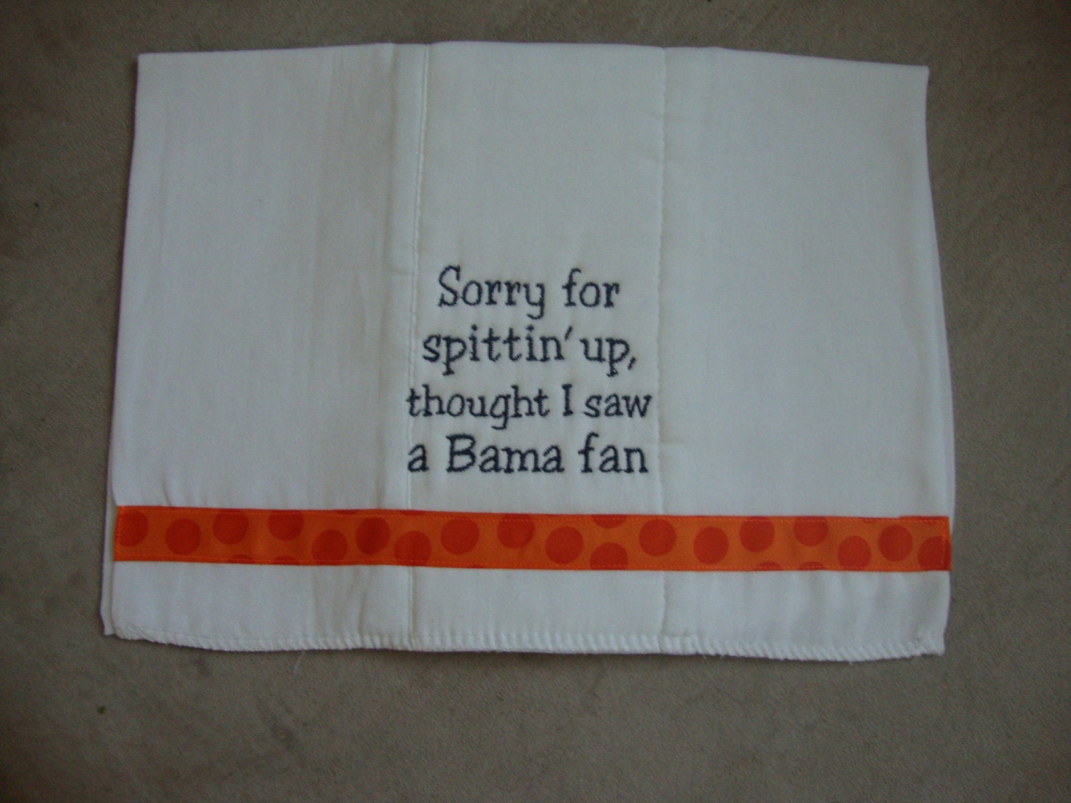 Auburn Tiger Burp Cloth