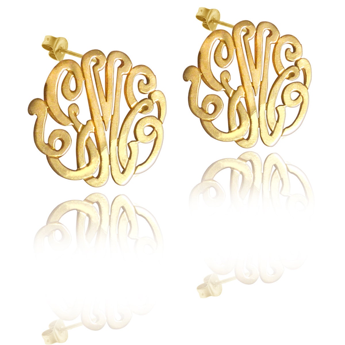 Personalized Handmade Monogram Earrings (order any name)- 14K Gold Filled