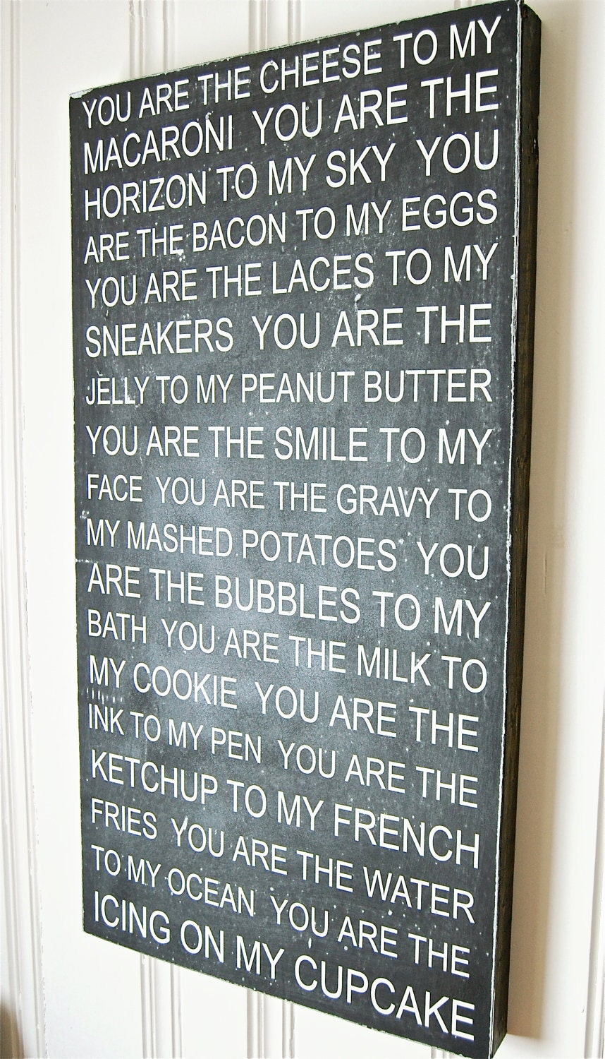 Subway Art- You are the Cheese to my Macaroni, Wooden
