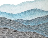 Blue Ridge Mountains III, Small Giclee Print of an Original Watercolor Landscape Painting