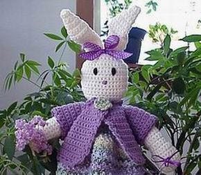 Bunny CROCHET PATTERN Blossom Bunny Doorstop