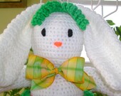 Bunny CROCHET PATTERN Spring Home Decor Buttercup Bunny Door Hanger