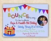 Bounce House Birthday Invitation - Printable DIY - 4x6 or 5x7