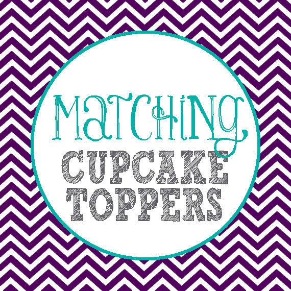 Matching Cupcake Toppers - Decorative Party Circles - Printable Design - Made to Match