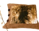 Brown pillow case unique rustic home decor