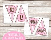 Juicy Couture Inspired Birthday Party Printable Diy Pendant Banner "Happy Juicy Birthday" Il_170x135