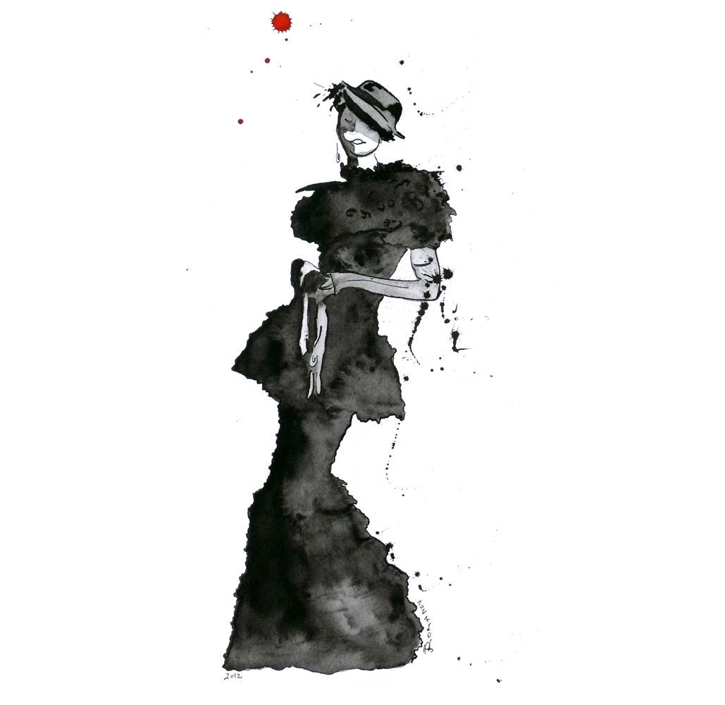Fashion Watercolor Painting Original