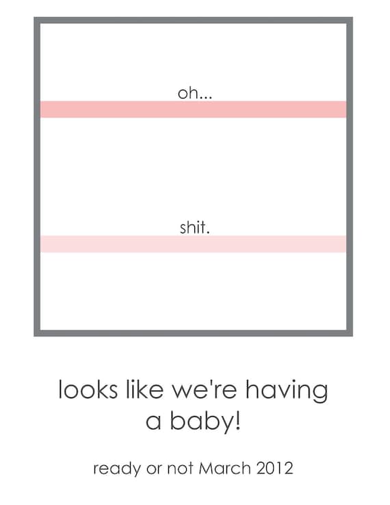 Funny Printable Pregnancy Announcement