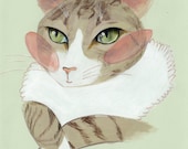 Custom Illustration, Gracie the cat