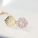 5/8 in monogram, side attached on gold plated sterling silver chain