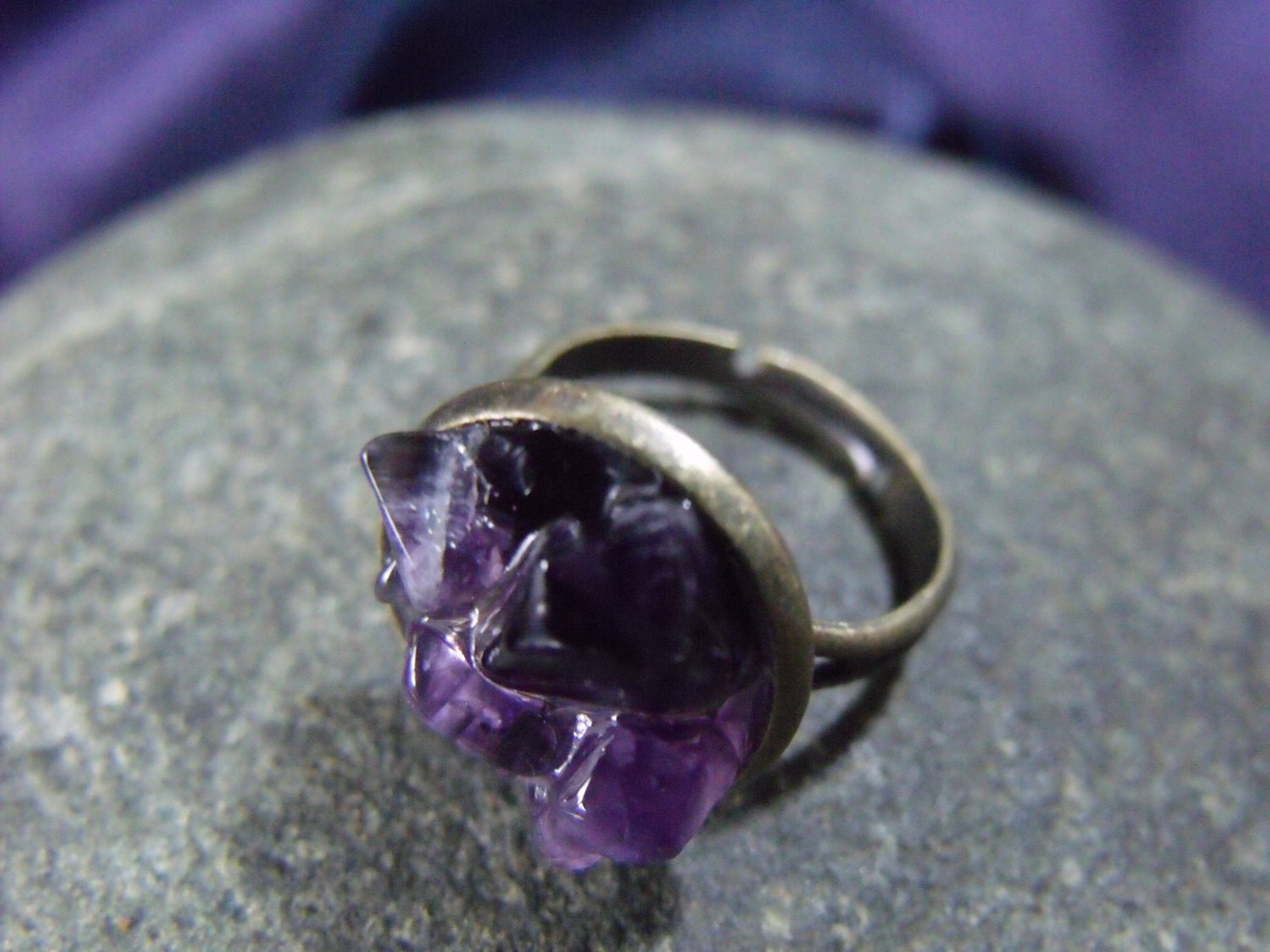 Amethyst Crystal Ring