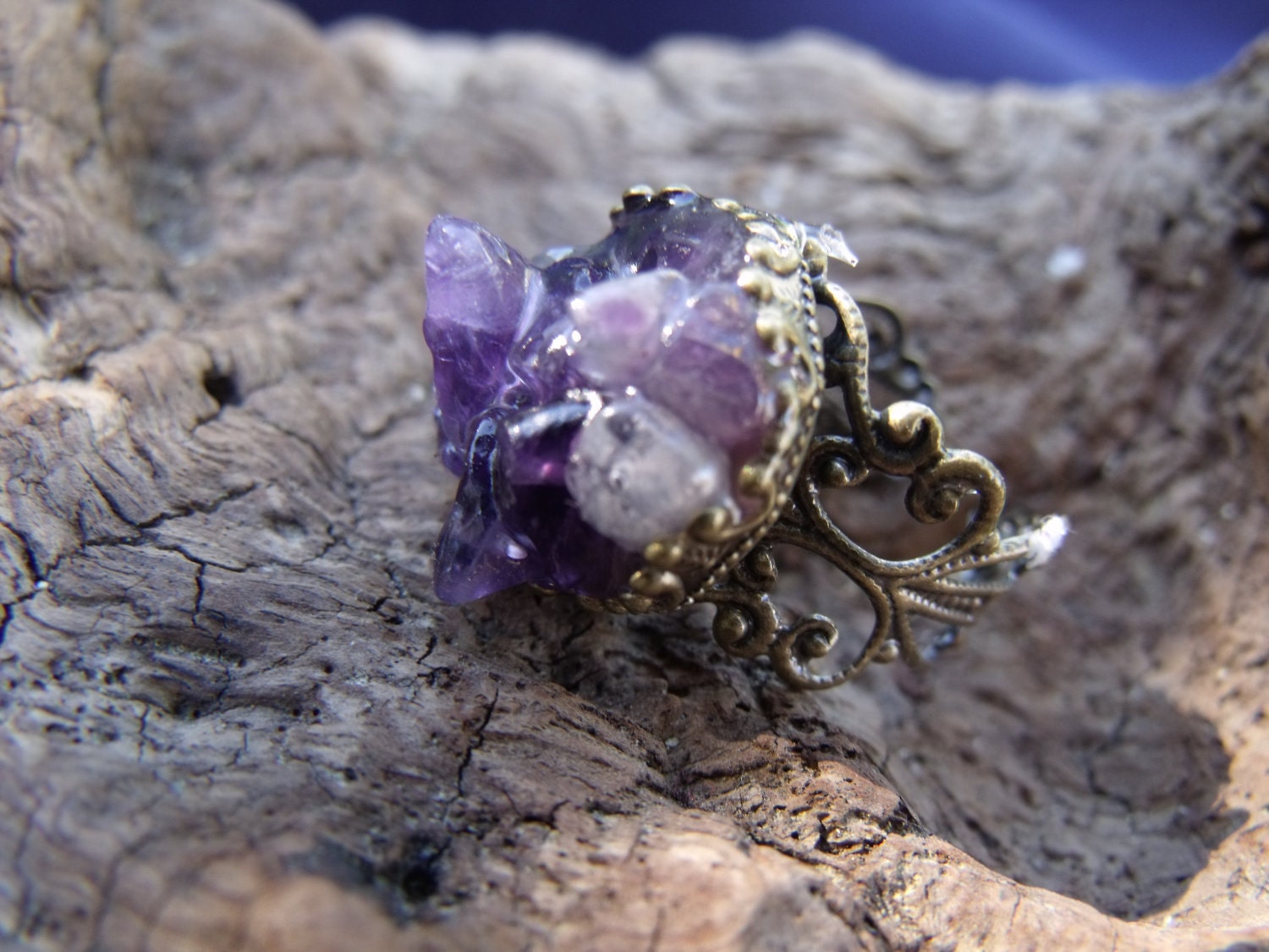 Amethyst Crystal Ring
