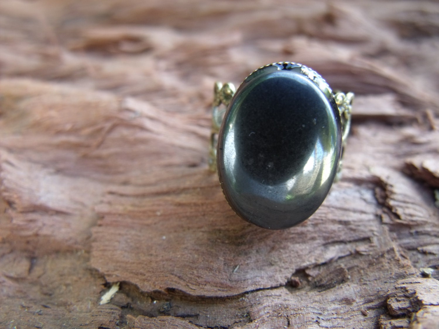 Hematite Crystal Ring