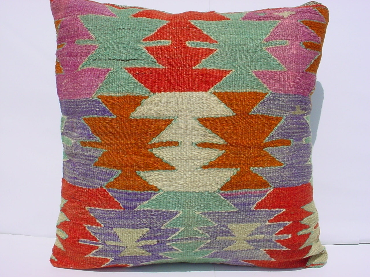 MODERN Bohemian Home Decor, Turkish Kilim Pillow Cover  16" X 16",Tribal Pillow,Vintage Kilim Pillow,Throw Pillow